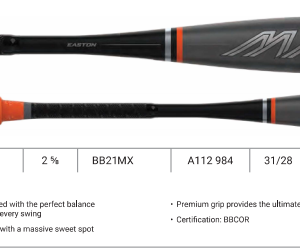 New 2021 Easton "MAXUM ULTRA" BBCOR Baseball Bat 32"/29oz