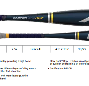 New 2022 "Alpha ALX" -3 Alloy BBCOR BB22AL Easton Baseball Bat